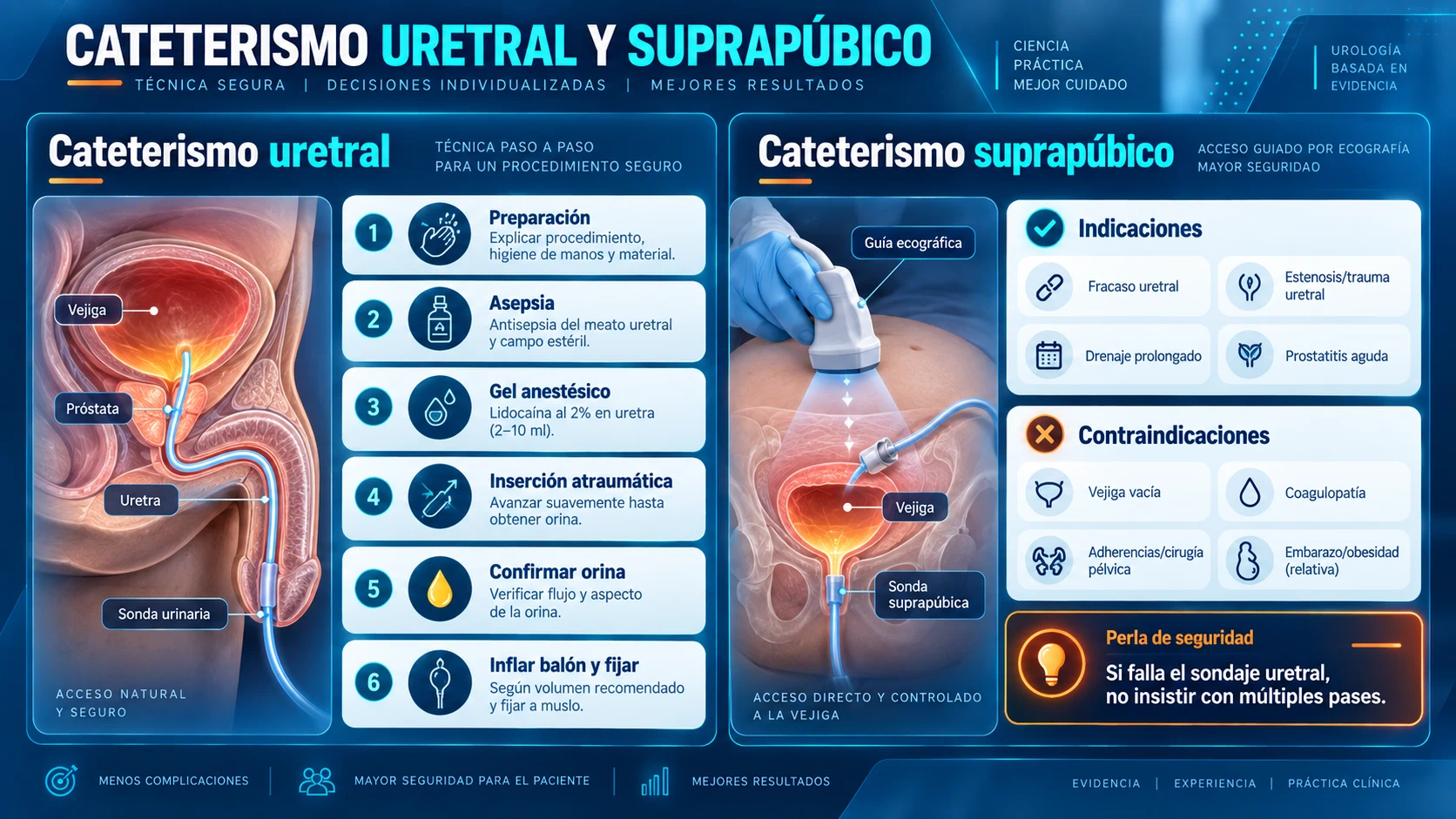 Cateterismo uretral y suprapúbico
